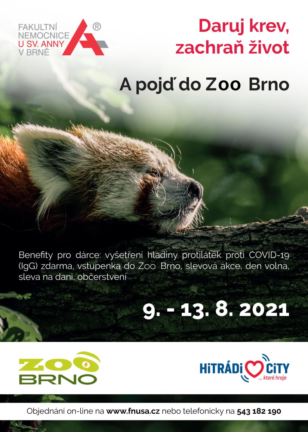 Daruj krev Zoo Brno