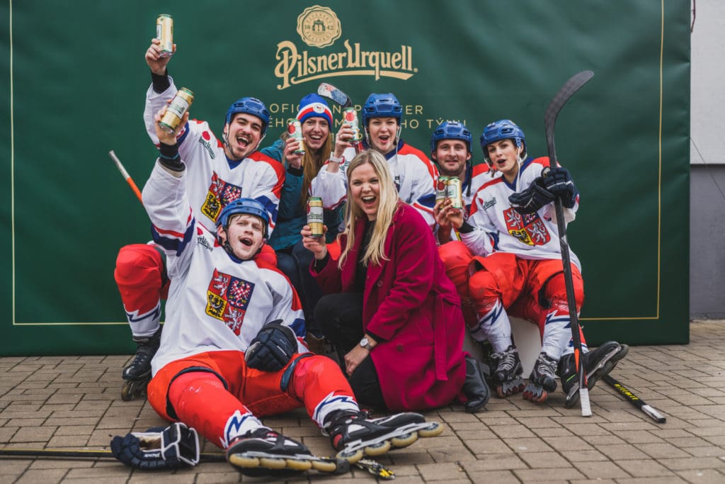 Hokejisti v pražském m