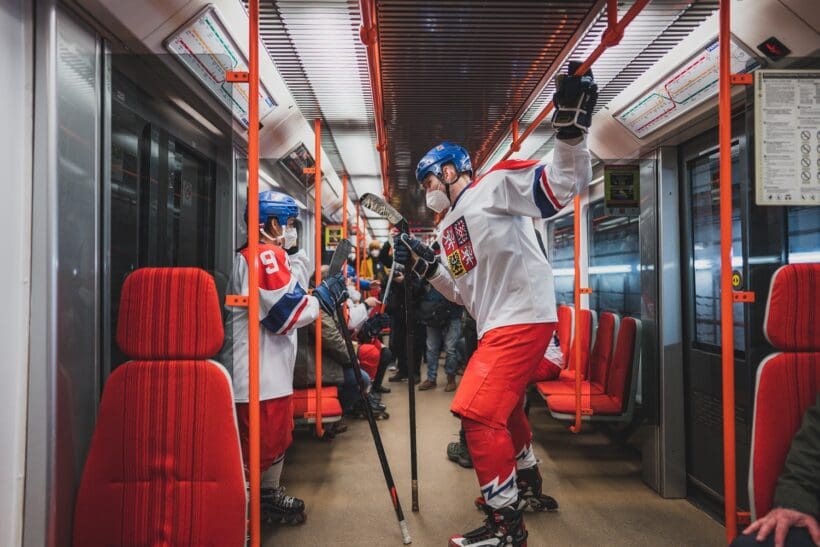 Hokejisti v pražském 