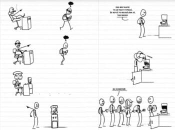 V Pointě vychází první tištěné vydání satirického web komiksu o životě v kancelářích V kanclu kreslíře Tomáše Bezděčky