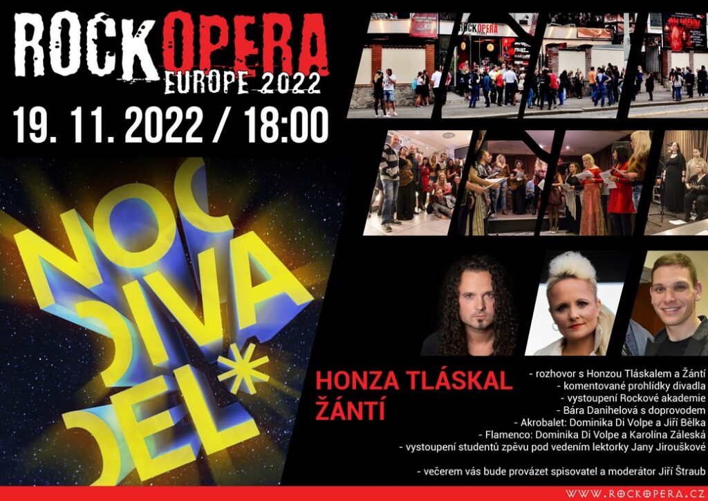 Noc divadel se vrací. Diváky čeká v RockOpeře Praha talk show s Ježíšem a Antigonou 1 Rock Opera