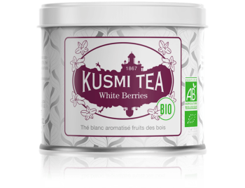 Kusmi Tea sypany bily caj White Berries Bio kovova doza 90 g Potten Pannen Stanek585 Kcpng