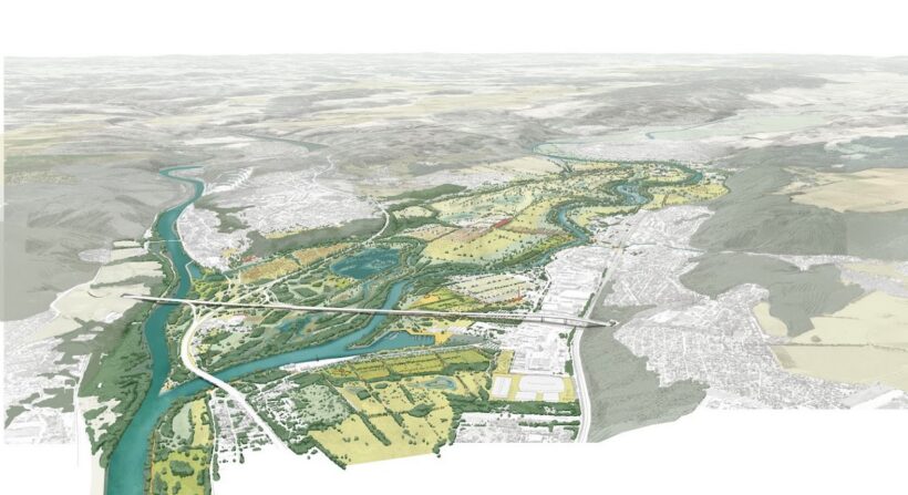 soutok Berounka Vltava park 