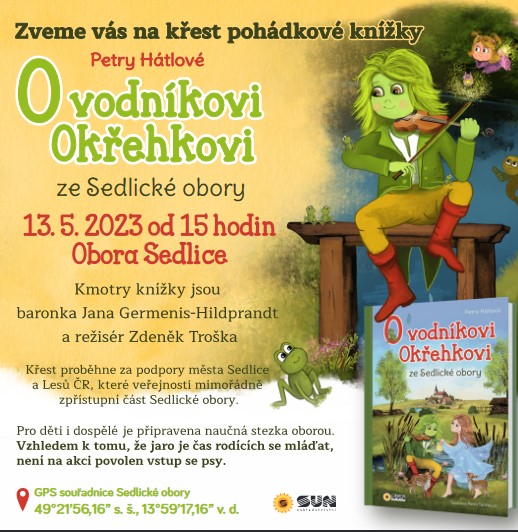 Obora Sedlice, kniha, děti, pohádky, křest knížky, Zdeněk Troška, Lesy ČR,