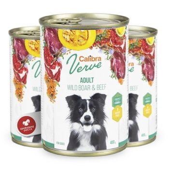 Calibra Dog Verve konzerva GF Adult Wild Boar & Beef
