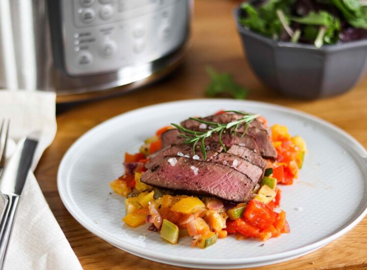 Hovězí steak sous-vide s ratatouille zeleninou
