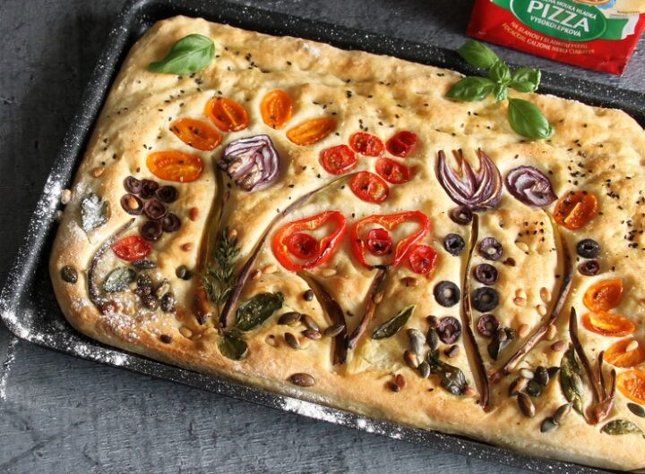 rozkvetlá focaccia