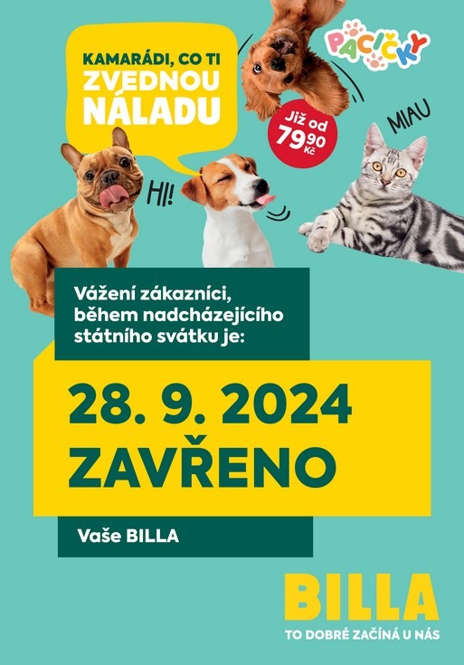 BILLA, 28. září, Den české státnosti,