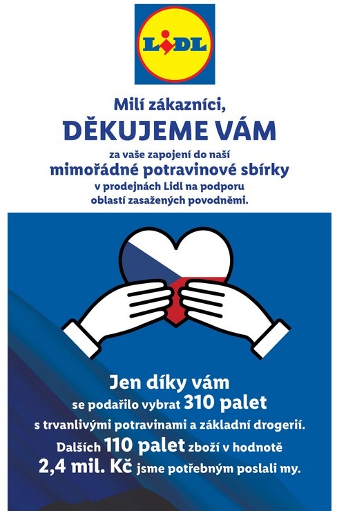pomoc lidem po záplavách , Lidl, pomoc, obchod, záplavy