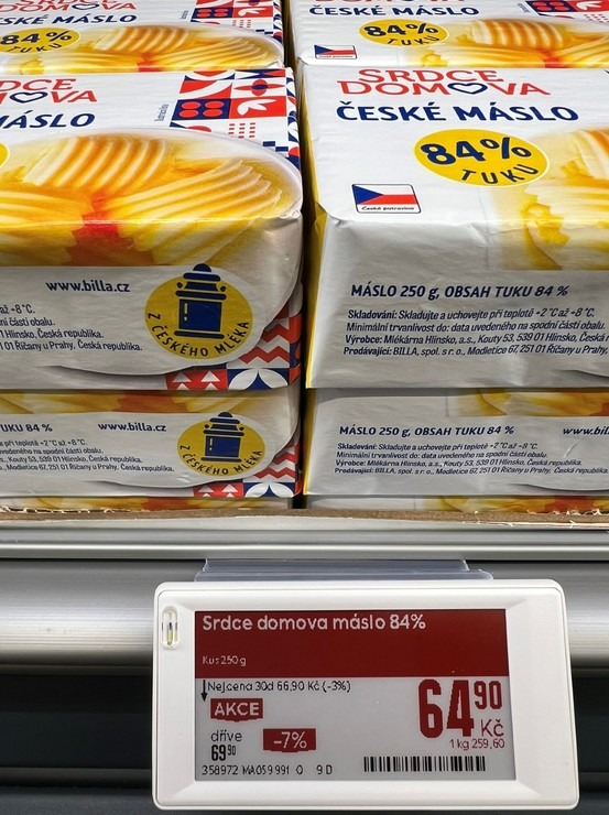 Billa, obchod, cenovky, papírové cenovky, ochrana lesa, životní prostředí, životní styl