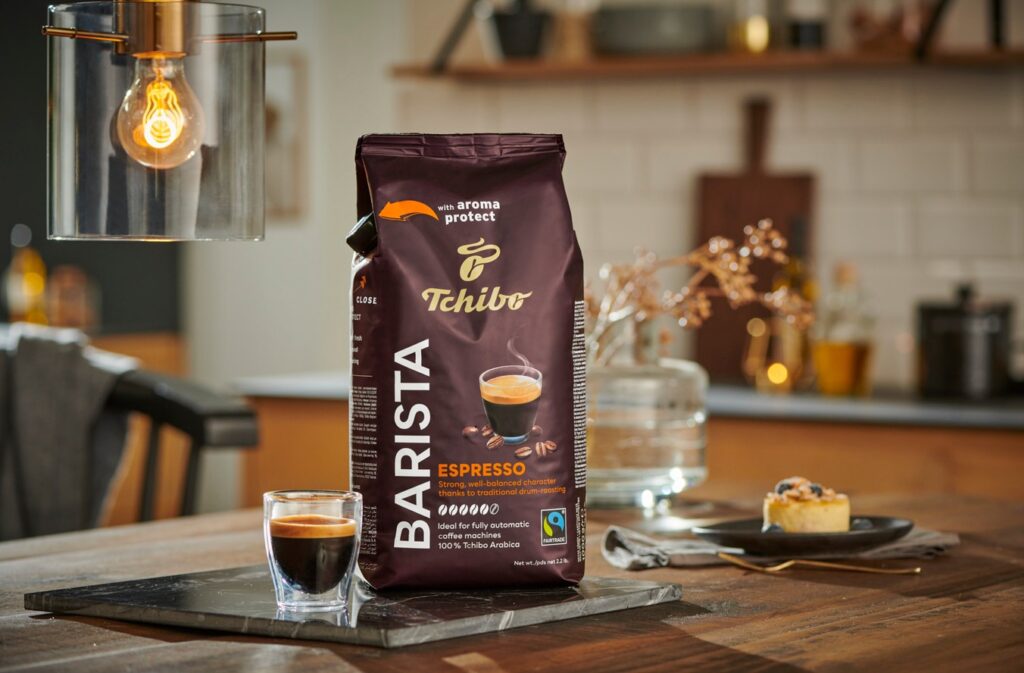 Tchibo, káva, Tchibo Barista Caffé Crema, Tchibo Barista Espresso, akce Fandíme Fairtrade