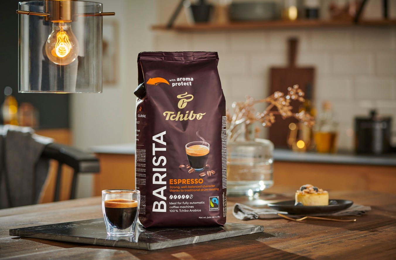 Tchibo, káva, Tchibo Barista Caffé Crema, Tchibo Barista Espresso, akce Fandíme Fairtrade