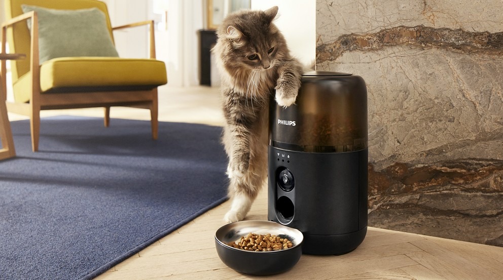 Chytré krmítko s kamerou PAW532002, Nová řada pro mazlíčky Philips, Fontánka na vodu PAW3210/02, kočka, pes, domácí mazlíček