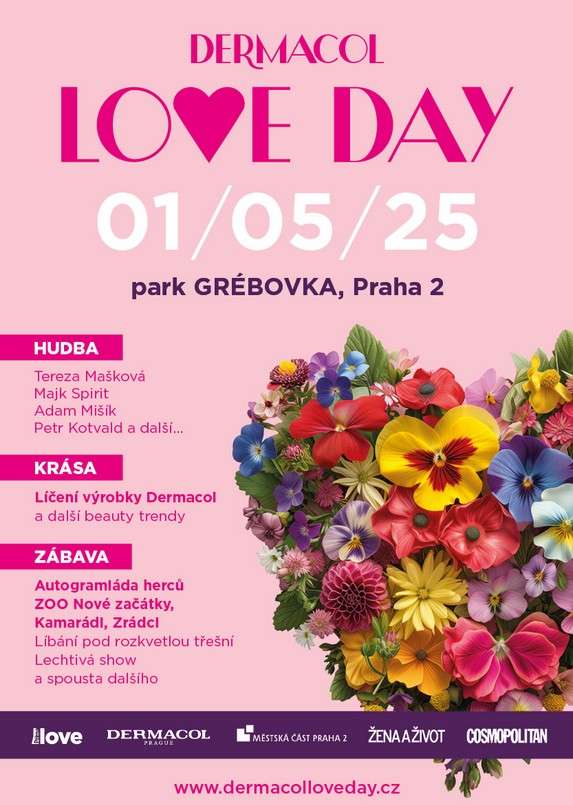 DERMACOL LOVE DAY, Tereza Mašková, Majk Spirit, Petr Kotvald, Adam Mišík, Šimon Opp, Prima LOVE, životní styl, Dermacol
