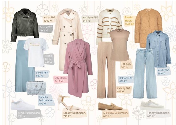 kolekce, Eloise, Deichmann, F&F, jaro, obchod, jarní kolekce, kůže, denim