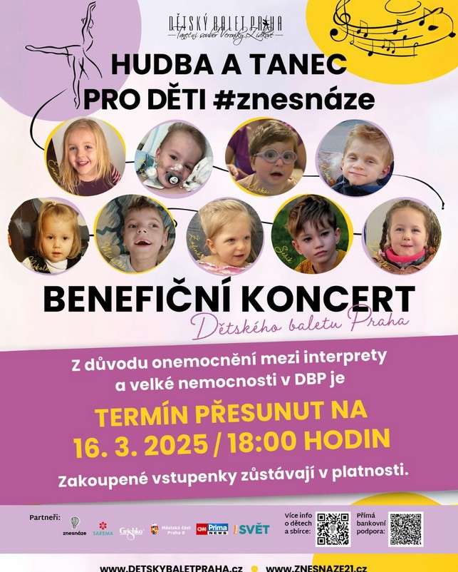 HUDBA A TANEC PRO DĚTI #ZNESNÁZE, DIVADLO, pomoc, životní styl, Dětský balet Praha, benefice