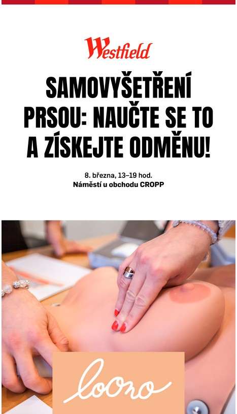 Westfield Chodov, MDŽ, workshop, nákup, dárek