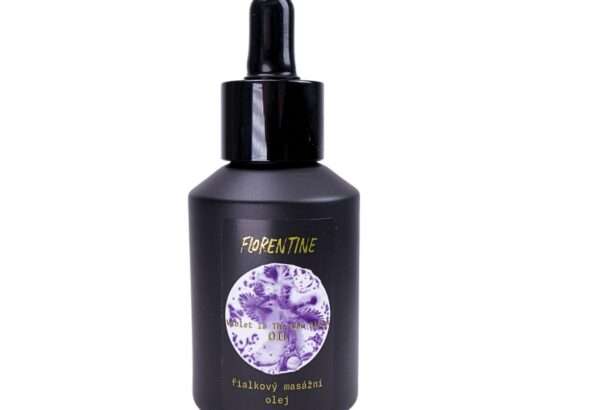 VIOLET IS THE NEW BLACK, olej, kosmetika, fialkový tělový a masážní olej