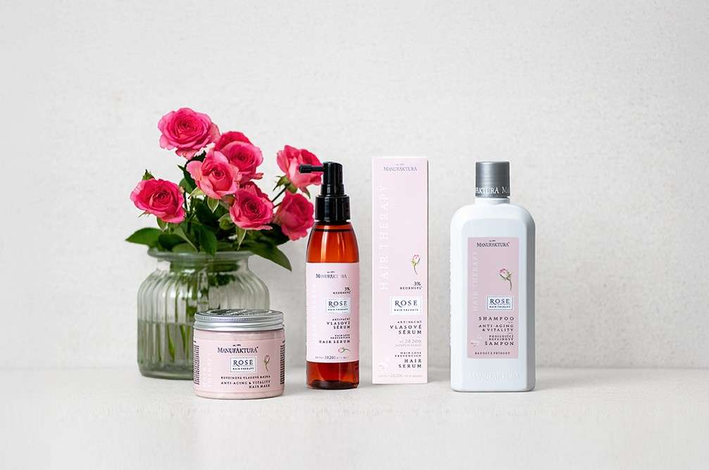 anti-aging, Manifaktura, péče, vlasy, růže,