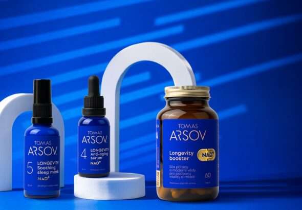 TOMAS ARSOV, TOMAS ARSOV LONGEVITY NAD+ Booster, TOMAS ARSOV LONGEVITY Omlazující sérum, TOMAS ARSOV LONGEVITY Zklidňující noční maska