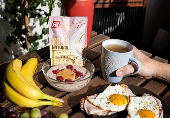 FIT kaše, rýžová Probio kaše Banán & Čokoláda, Pohanková kaše Natural