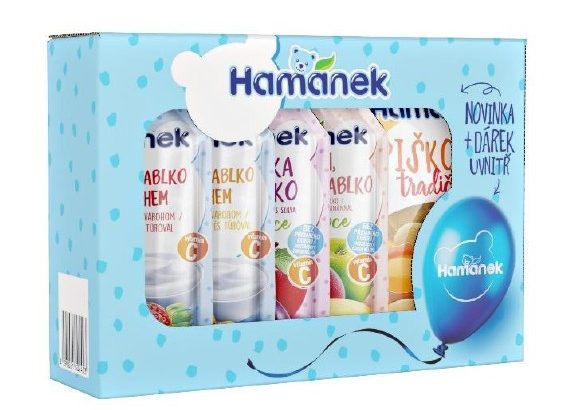 Hamánek , Tradiční piškoty Hamánek, Čtyři ovocné kapsičky