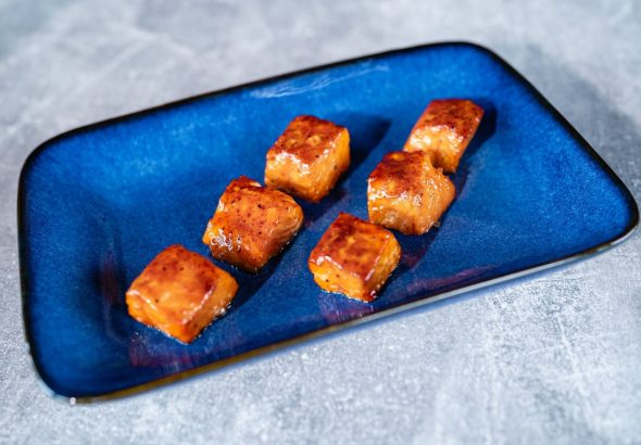 Lososové BBQ kostky