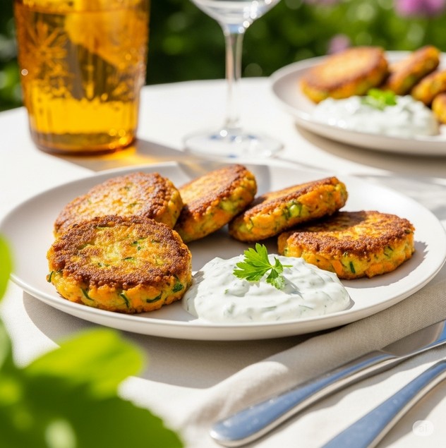 Zeleninové placky, recept, vaření, Cuketovo-mrkvové placky