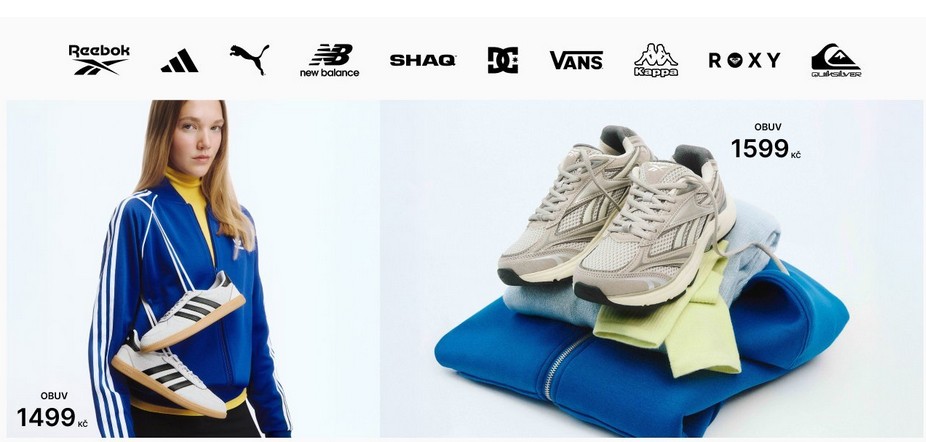 CCC, Reebok, adidas, DC, New Balance, SHAQ, PUMA, VANS, Kappa, obchod,