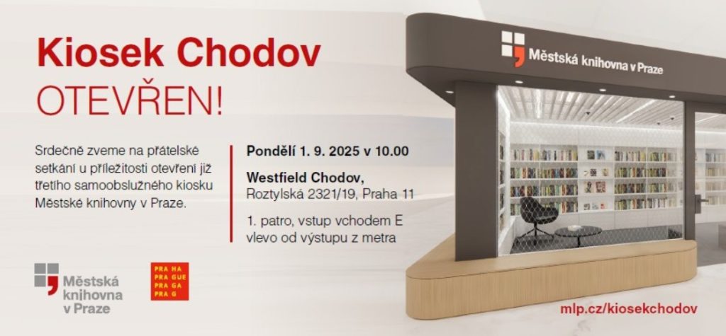 Kiosek Chodov , Praha, Westfield Černý Most, půjčení knih, vrácení knih, kniha