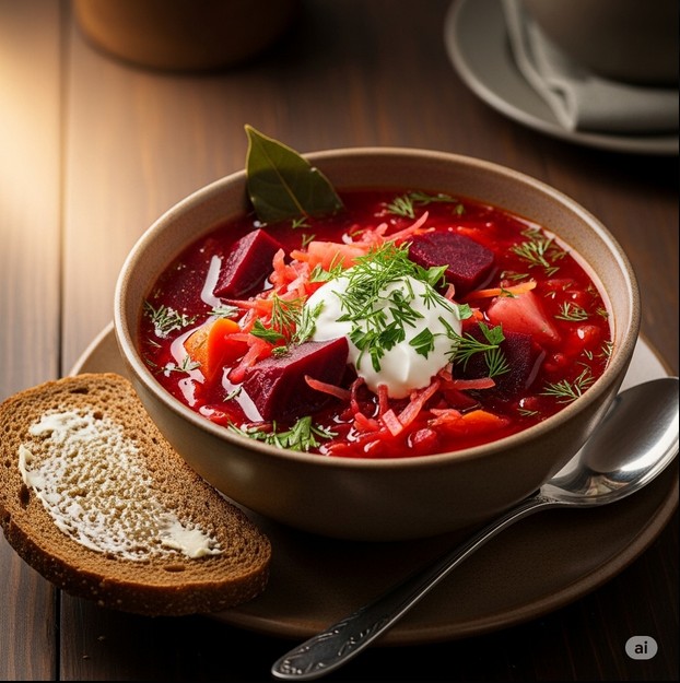 Boršč, polévka, Polsko, recept,