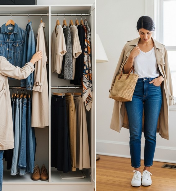 Sezónní módní přechod, oblečení, móda, životní styl