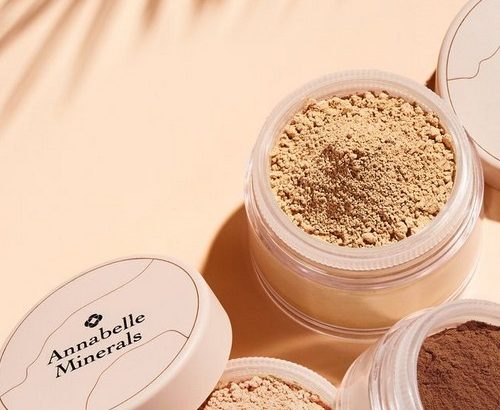Annabelle Minerals, pudr, štětec, kosmetika