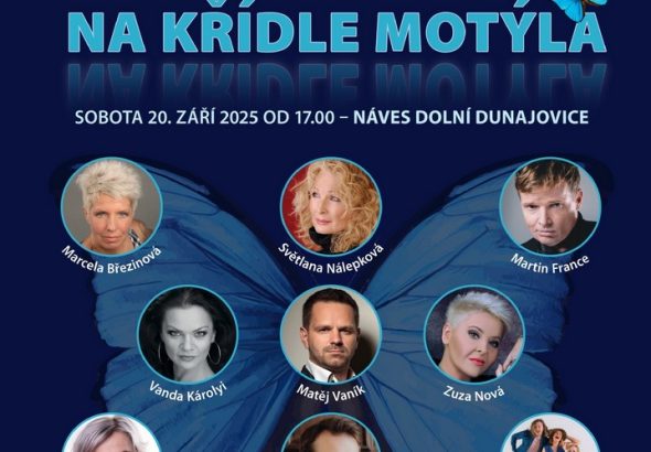 Na křídlech motýla, hudba, kultura, Náves Dolní Dunajovice, Březinová, France