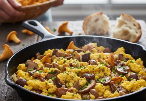 Houby, recept, vaření, podzimní recepty, smaženice, Vaječina, hřiby, lišky, křemenáče