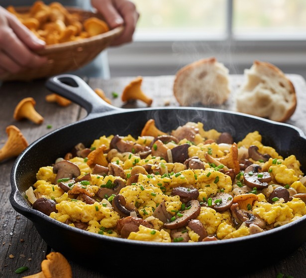 Houby, recept, vaření, podzimní recepty, smaženice, Vaječina, hřiby, lišky, křemenáče