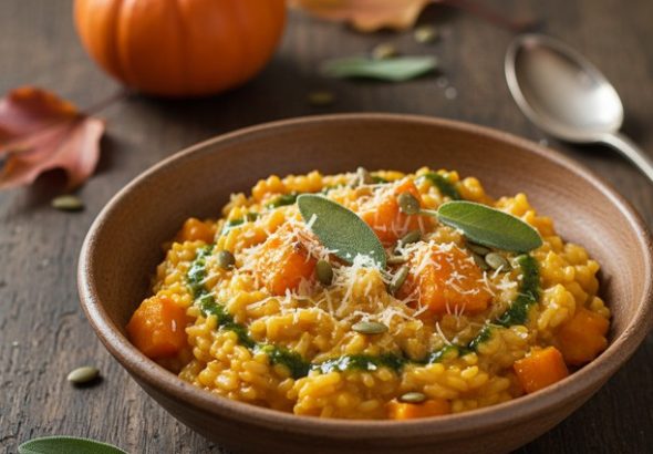 Rizoto z dýně Hokkaidó, vaření, recept
