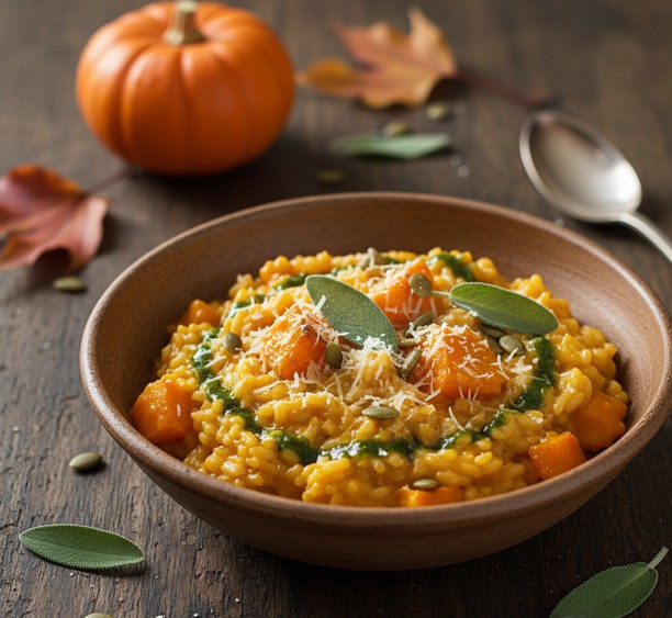 Rizoto z dýně Hokkaidó, vaření, recept