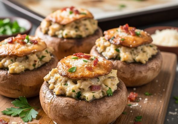 Plněné Žampiony , recept, vaření