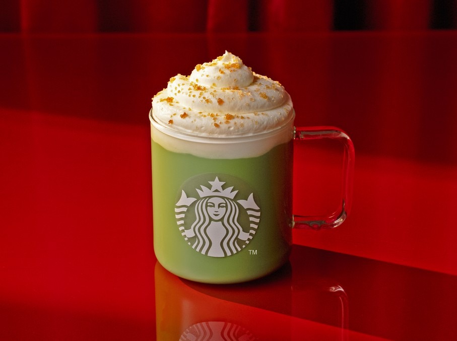 Starbucks, kafe, kavárna, Vánoce, Toffee Nut Latte, Gingerbread Latte, Matcha Latte