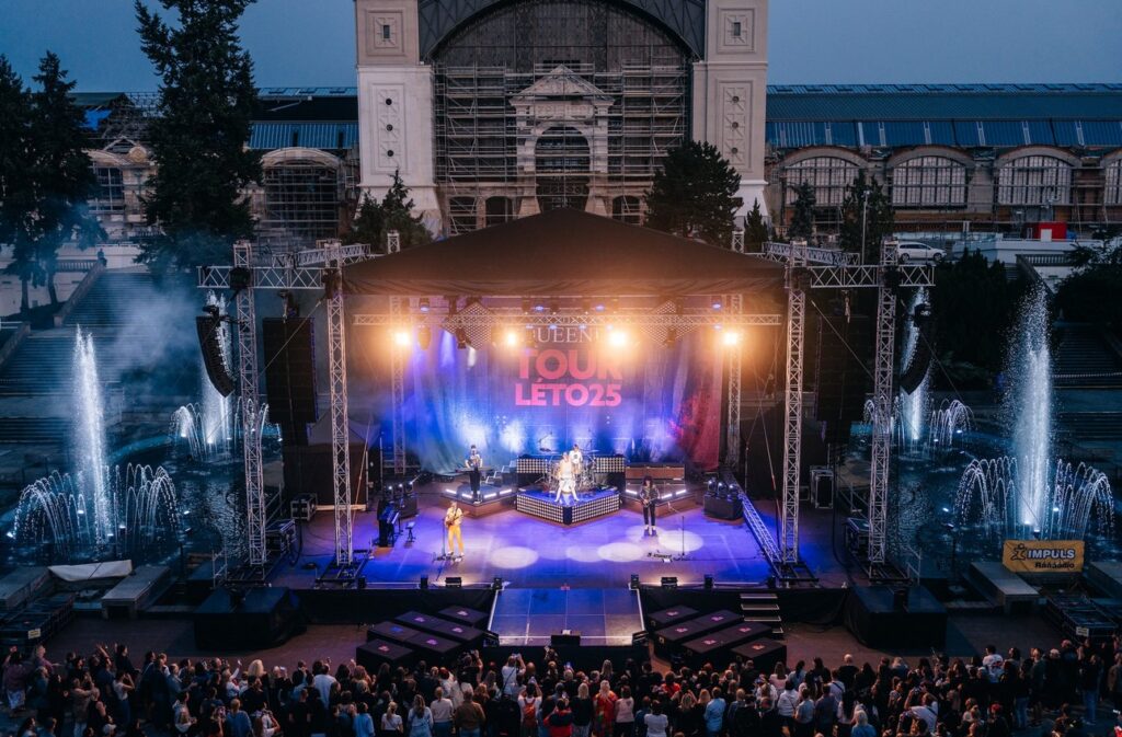 QUEENIE, koncert, hudba, Křižíkova fontána