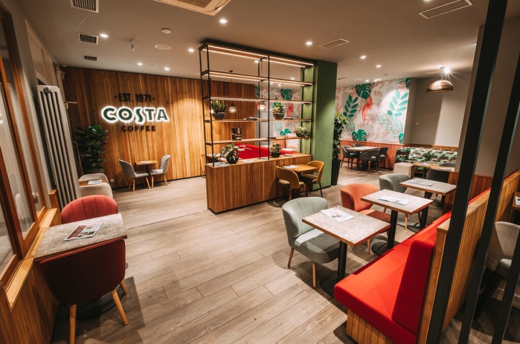 Costa Coffee, kavárna, Kavárenský řetězec, speed dating a stand-up afterparty