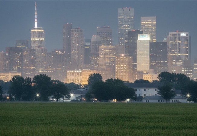 Digitální detox, Osoba odkládající smartphone do krabičky a dívající se z okna do zeleně, symbol klidu a odpojení.