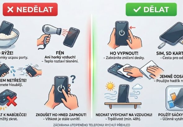 telefon spadl do vody, životní styl, Co dělat, když
