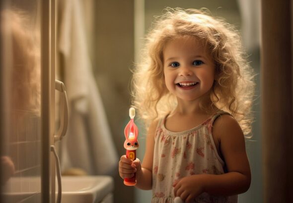 čištění dětských zubů