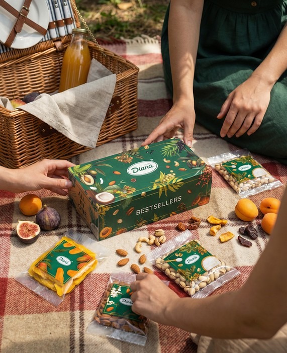 Diana Company, Pistácie pražené solené Írán, Maliny celé lyofilizované