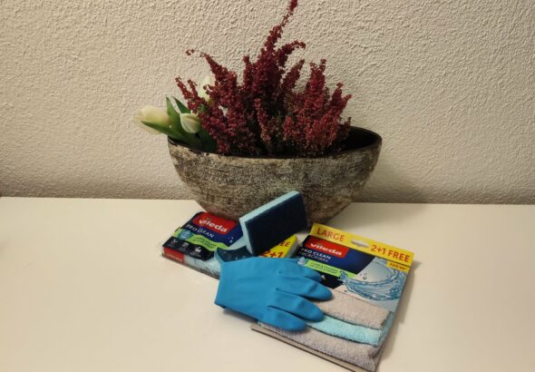 Vileda, úklid, testování, Vileda Comfort Extra, Pro Clean mikrohadřík, houbička Pro Clean