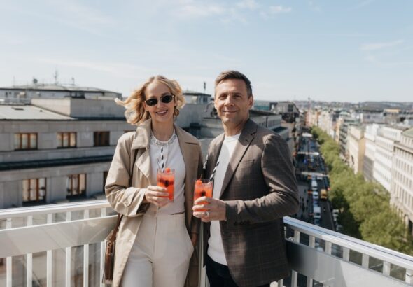 Divadlo Hybernia, střecha, unikátní výhled