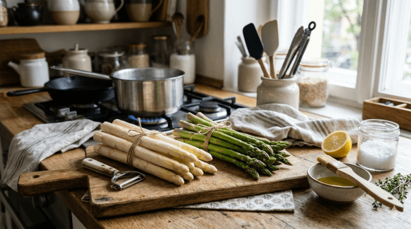 Chřest, recept, restaurace, Hybernská, vaření