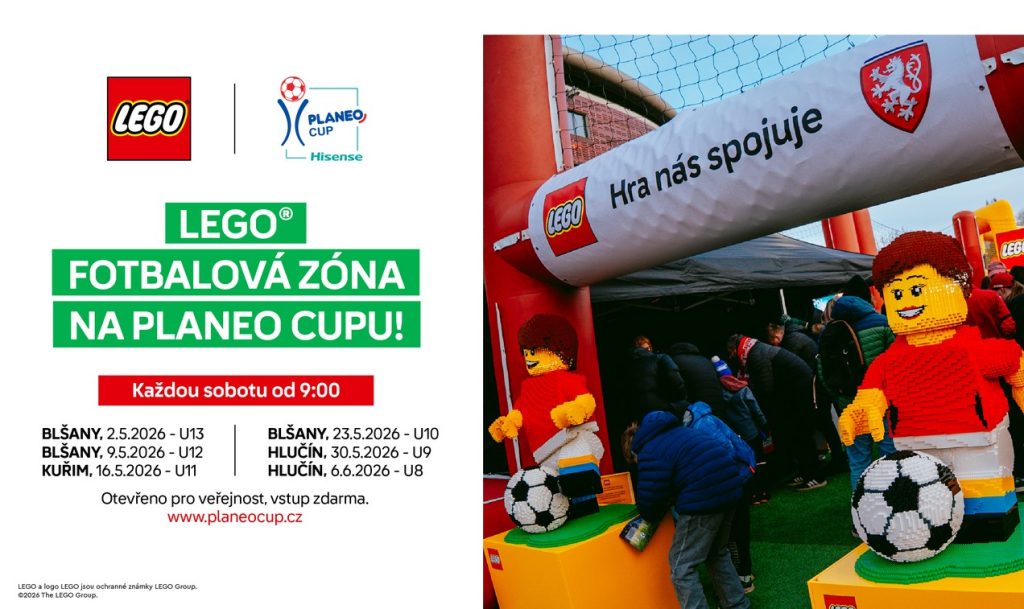 LEGO, PLANEO CUP, Lionela Messiho, Cristiana Ronalda, Kyliana Mbappého, Kuřim